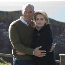 Heiner Lauterbach ed Isabella Ferrari nella fiction Nel Bianco