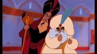 Il Gran visir Jafar e il Sultano in una scena del film d\'animazione Aladdin