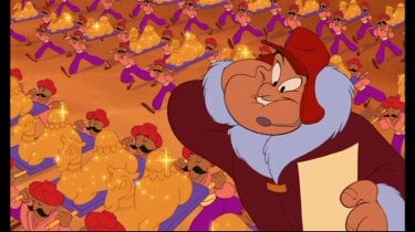 Una scena di massa del film d'animazione Aladdin ( 1992 )