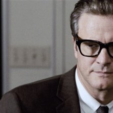 Un primo piano di Colin Firth dal film A Single Man di Tom Ford