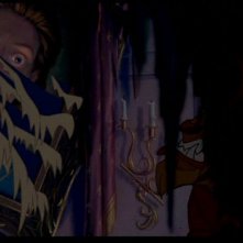 La Bestia in una drammatica scena del film d'animazione La bella e la bestia (1991)