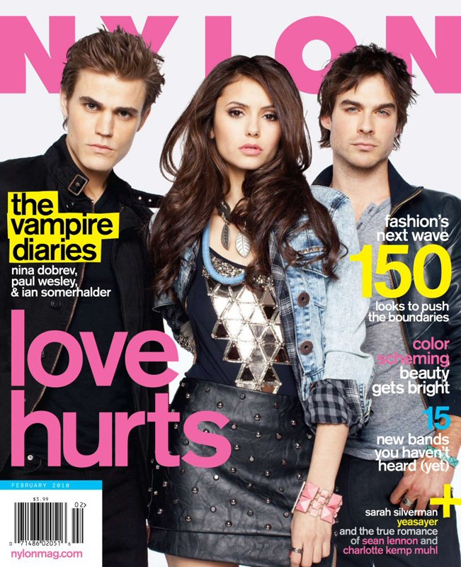 I Nostri Tre Protagonisti Di The Vampire Diaries Sulla Copertina Di Febbraio 2010 Di Nylon Magazine 144334