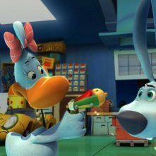 Diva, la paperina che vuole essere famosa, in una scena di Cuccioli - Il codice di Marco Polo