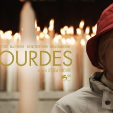 Manifesto del film Lourdes con la protagonista Sylvie Testud