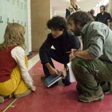 Saoirse Ronan e Reece Ritchie con il regista Peter Jackson sul set di Amabili resti