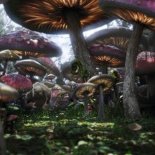 Un'immagine spettacolare tratta da Alice in Wonderland, adattamento della fiaba di Lewis Carroll diretto da Tim Burton