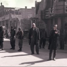 Denzel Washington, Ray Stevenson e Gary Oldman in una scena del film Codice Genesi