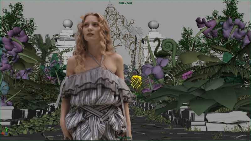 La Seconda Immagine Di Mia Wasikowska Con L Ambientazione Digitale Tratta Dal Film Alice In Wonderland 144636