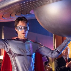 Stephen (Carlo Marks) nei panni di 'Warrior Angel' in una scena dell'episodio Warrior di Smallville