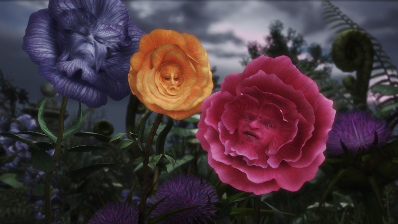 Un Immagine Dei Fiori Parlanti Tratta Da Alice In Wonderland Diretto Da Tim Burton 144628