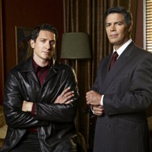 Caprica: Sasha Roiz ed Esai Morales in una foto promozionale
