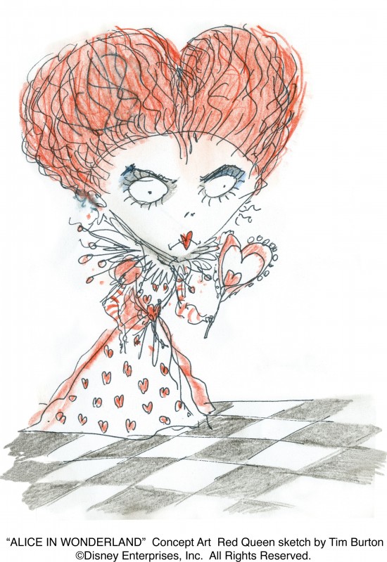 Alice In Wonderland Concept Art Realizzato Per Il Personaggio Della Regina Rossa 145145