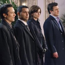 Castle: Seamus Dever, Nathan Fillion e Stana Katic nell'episodio Sucker Punch