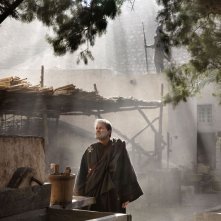 Franco Nero in una scena del film TV su Sant'Agostino