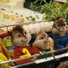 I Chipmunk in una scena di Alvin Superstar 2