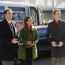 Tony Michael Weatherly Ziva Cote De Pablo E Mcgee Sean Murray In Una Scena Dell Episodio Masquerade Di Navy Ncis 145655