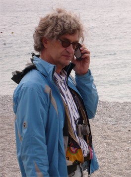 Wim Wenders sul set de Il Volo
