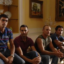 Carmine Recano, Daniele Pecci, Mauro Bonaffini in una scena di Mine vaganti