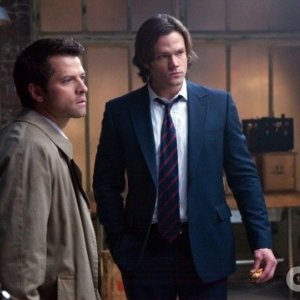 Supernatural: Jared Padalecki e Misha Collins nell'episodio My Bloody Valentine