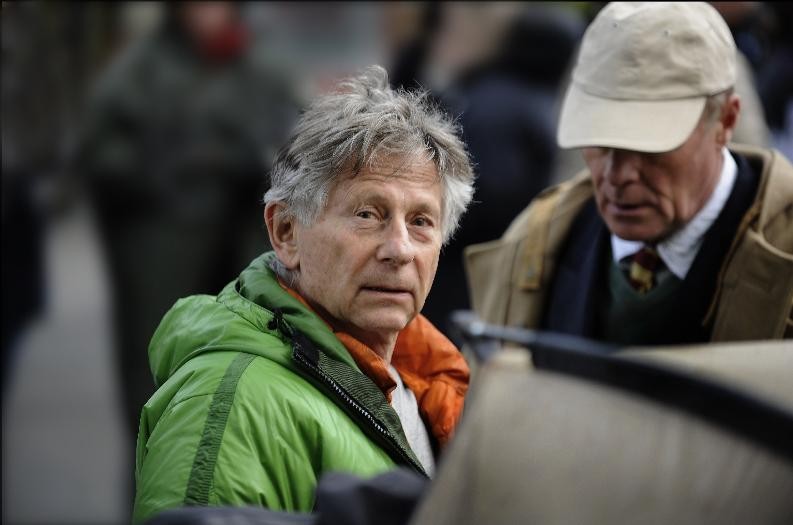 Roman Polanski sul set del suo film L'uomo nell'ombra (The Ghost Writer)