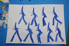 Un bozzetto d'animazione per il film L'uomo fiammifero.