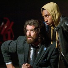 Pierce Brosnan Chiron E Brandon T Jackson Grover Underwood In Una Scena Del Film Percy Jackson E Gli Dei Dell Olimpo Il Ladro Di Fulmini 146270