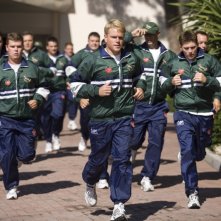 Matt Damon nel ruolo del capitano Francois Pienaar nel film Invictus