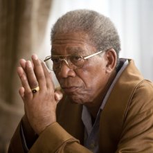 Morgan Freeman in un'immagine tratta dal film Invictus