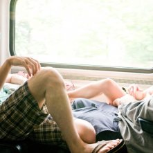 Aidan Tate Ellington Tyler Robert Pattinson Ed Ally Emilie De Ravin In Una Scena In Treno Nel Film Remember Me 146572