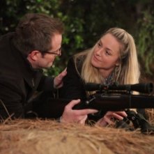 Jack Coleman ed Elisabeth Rohm in una scena di The Art of Deception dalla quarta stagione di Heroes