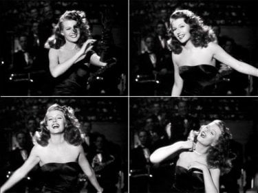 Rita Hayworth in una celebre sequenza di Gilda.