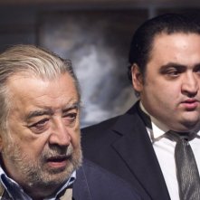 Il regista Pupi Avati con Nicola Nocella sul set del film Il figlio più piccolo