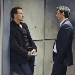 Kevin McKidd e Patrick Dempsey in una scena di Valentine's Day Massacre dalla sesta stagione di Grey's Anatomy