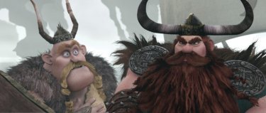 Due personaggi della tribù dei Vichinghi del film Dragon Trainer