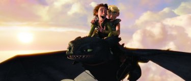 Hiccup e Astrid, protagonisti del film Dragon Trainer