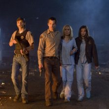 Il cast principale: Joe Anderson, Timothy Olyphant, Radha Mitchell e Danielle Panabaker del film The Crazies
