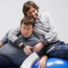 Daniel Sánchez Arévalo e Antonio de la Torre sul set del film Gordos