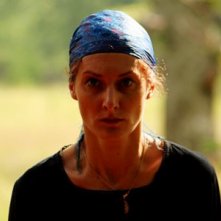 Hilda Péter in un primo piano tratto dal film Katalin Varga