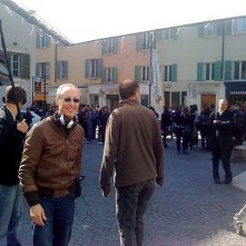 Un'immagine dal set del film Sentirsi dire di Giuseppe Lazzari