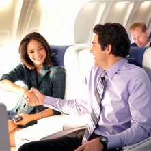Chuck (Zachary Levi) conosce Hannah (Kristin Kreuk) in un momento dell'episodio Chuck Vs. First Class