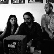 Un'immagine dal set del documentario Sangue e cemento