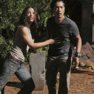 Evangeline Lilly e Ken Leung nell'episodio Sundown di Lost