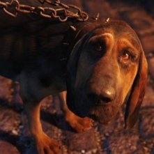 Un'immagine del cane Bloodhound in Alice in Wonderland