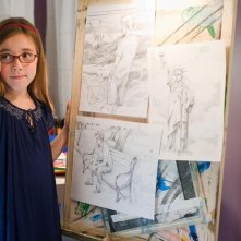 La piccola artista (Ruby Jerins) in una sequenza del film Remember Me