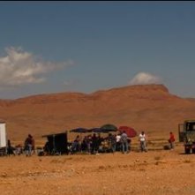 Un'immagine del set del 'film nel film' da Venti sigarette