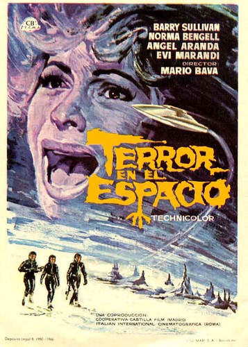 Locandina spagnola del film Terrore nello spazio (1965)