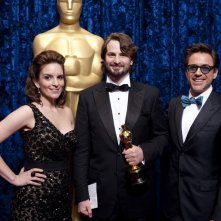 Oscar 2010 Mark Boal Nel Backstage Con Tina Fey E Robert Downey Jr 149102