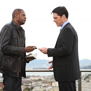 La guest star Forest Whitaker con Thomas Gibson nell'episodio The Fight di Criminal Minds