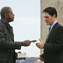 La guest star Forest Whitaker e Thomas Gibson in un momento dell'episodio The Fight di Criminal Minds