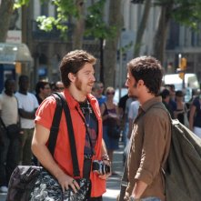 Nicolas Vaporidis con Alessandro Roja nella commediaTutto l'amore del mondo